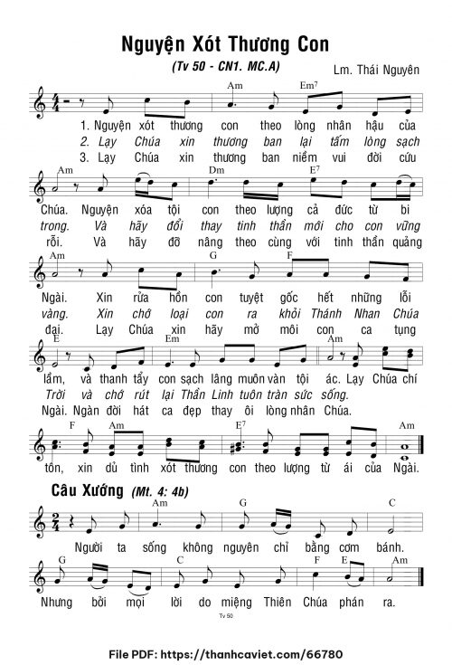 Chúa Nhật 1 Mùa Chay năm A - Lm. Thái Nguyên - trang 1