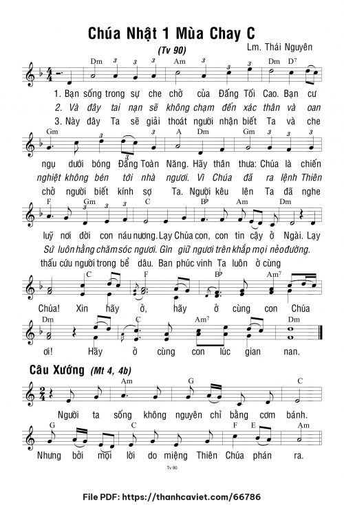 Chúa Nhật 1 Mùa Chay năm C - Lm. Thái Nguyên - trang 1