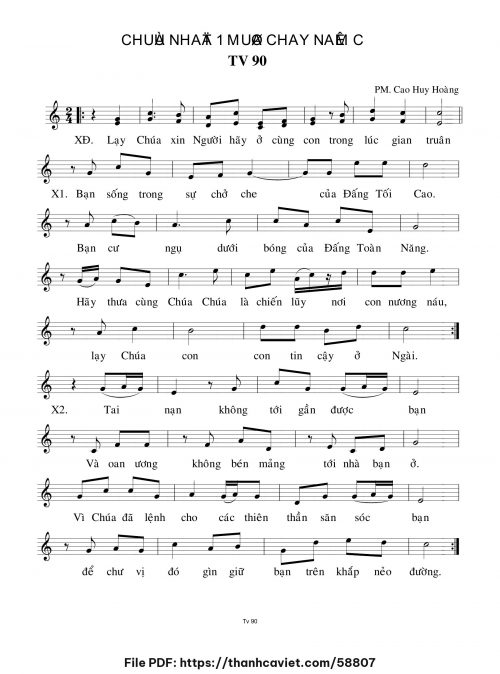 Chúa Nhật 1 Mùa Chay năm C - Cao Huy Hoàng - trang 1