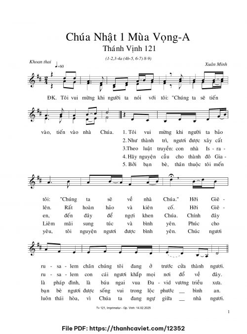 Chúa Nhật 1 Mùa Vọng A - Xuân Minh - trang 1