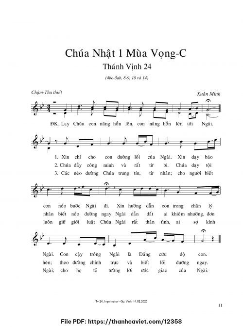Chúa Nhật 1 Mùa Vọng C - Xuân Minh - trang 1