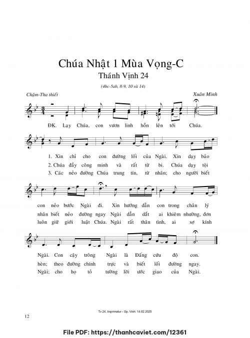 Chúa Nhật 1 Mùa Vọng C [2] - Xuân Minh - trang 1