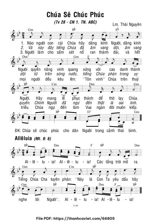 Chúa Nhật 1 Thường Niên năm C - Lm. Thái Nguyên - trang 1