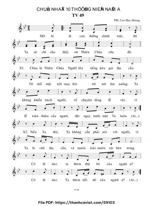 Chúa Nhật 10 Thường Niên năm A - Cao Huy Hoàng - trang 1