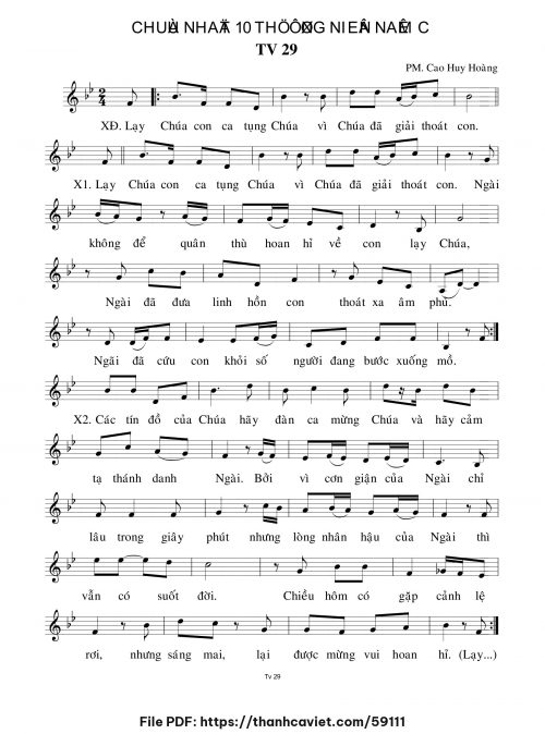 Chúa Nhật 10 Thường Niên năm C - Cao Huy Hoàng - trang 1