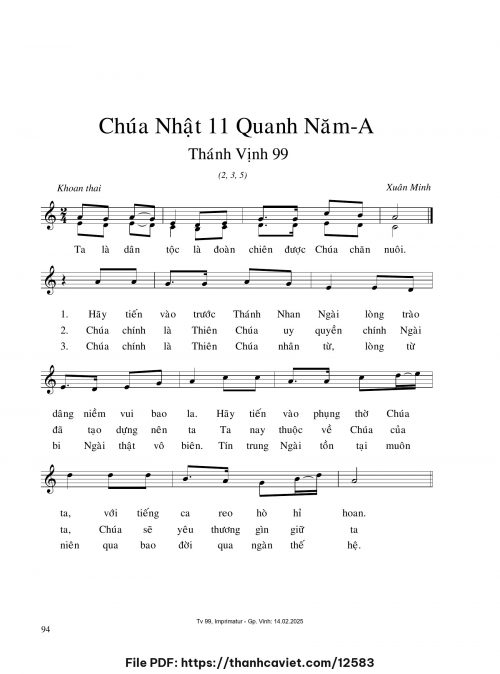 Chúa Nhật 11 Quanh năm A - Xuân Minh - trang 1