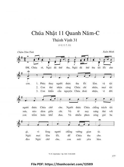 Chúa Nhật 11 Quanh năm C - Xuân Minh - trang 1