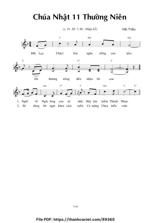 Chúa Nhật 11 Thường Niên - Hải Triều - trang 1