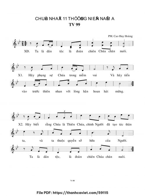 Chúa Nhật 11 Thường Niên năm A - Cao Huy Hoàng - trang 1