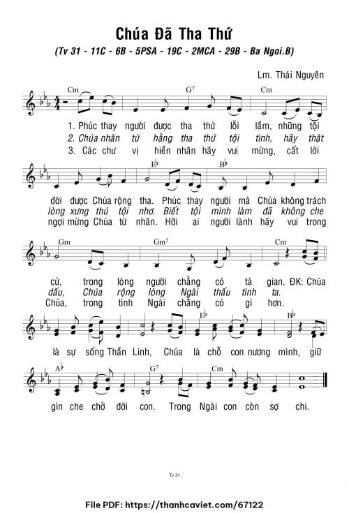 Chúa Nhật 11 Thường Niên năm C - Lm. Thái Nguyên - trang 1