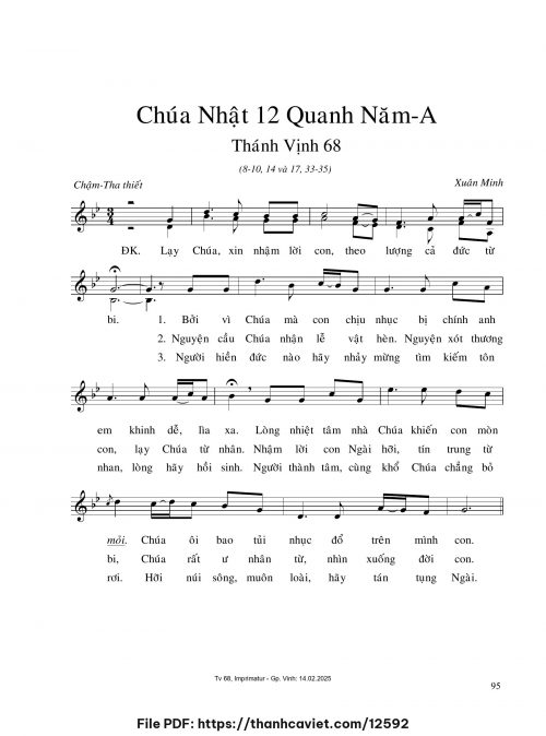 Chúa Nhật 12 Quanh năm A - Xuân Minh - trang 1
