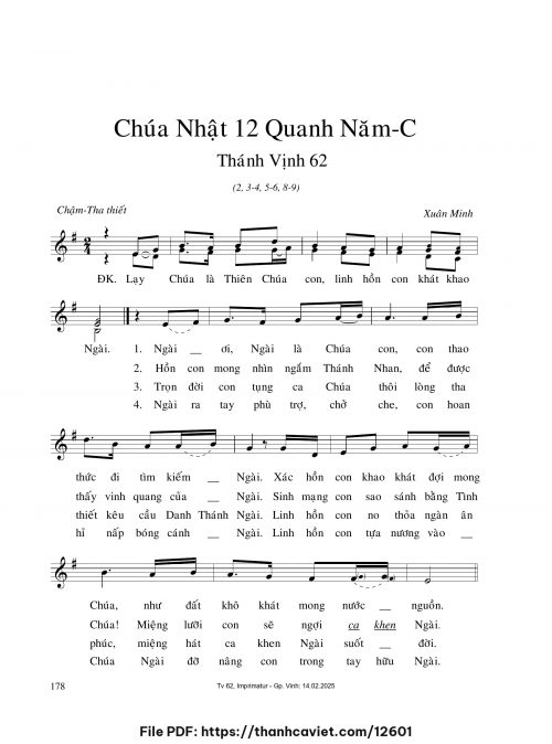 Chúa Nhật 12 Quanh năm C [1] - Xuân Minh - trang 1