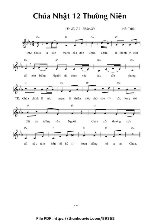 Chúa Nhật 12 Thường Niên - Hải Triều - trang 1