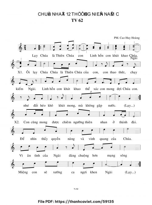 Chúa Nhật 12 Thường Niên năm C - Cao Huy Hoàng - trang 1