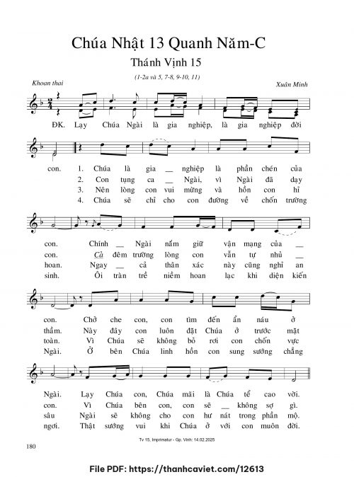 Chúa Nhật 13 Quanh năm C - Xuân Minh - trang 1