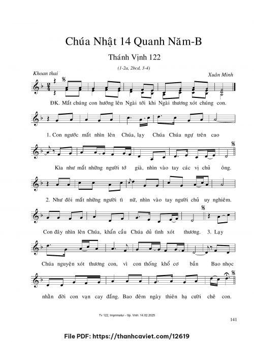 Chúa Nhật 14 Quanh năm B [2 bè] - Xuân Minh - trang 1