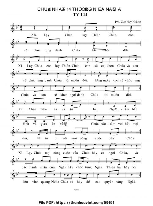Chúa Nhật 14 Thường Niên năm A - Cao Huy Hoàng - trang 1
