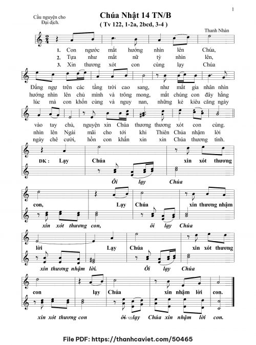 Chúa Nhật 14 Thường Niên năm B - Thanh Nhàn - trang 1
