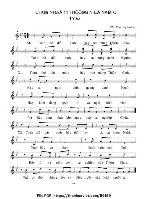 Chúa Nhật 14 Thường Niên năm C - Cao Huy Hoàng - trang 1