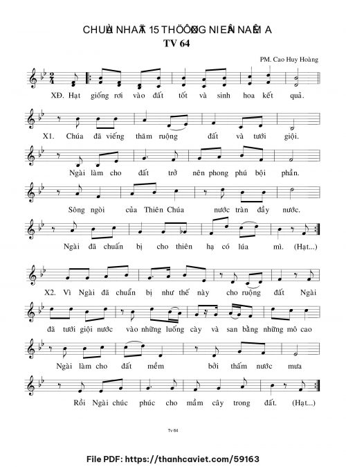 Chúa Nhật 15 Thường Niên năm A - Cao Huy Hoàng - trang 1