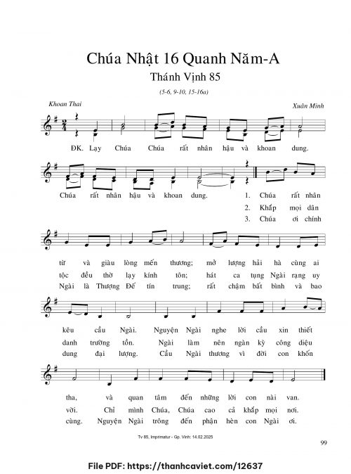 Chúa Nhật 16 Quanh năm A - Xuân Minh - trang 1