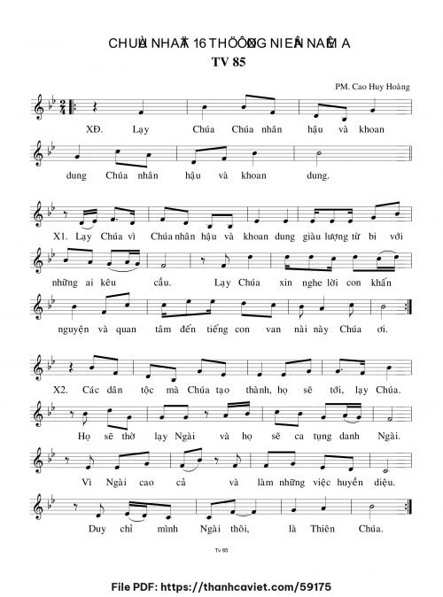 Chúa Nhật 16 Thường Niên năm A - Cao Huy Hoàng - trang 1