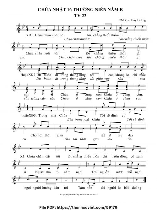 Chúa Nhật 16 Thường Niên năm B - Cao Huy Hoàng - trang 1