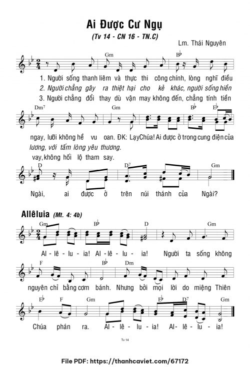 Chúa Nhật 16 Thường Niên năm C - Lm. Thái Nguyên - trang 1