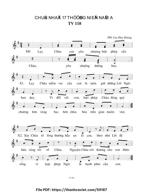Chúa Nhật 17 Thường Niên năm A - Cao Huy Hoàng - trang 1