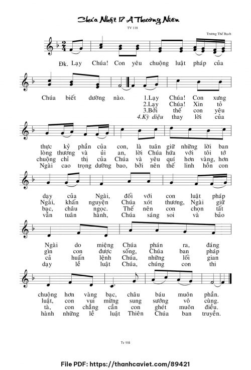 Chúa Nhật 17A Thường Niên - Trương Thế Bạch - trang 1