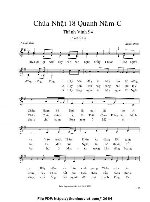 Chúa Nhật 18 Quanh năm C - Xuân Minh - trang 1