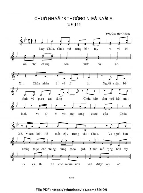 Chúa Nhật 18 Thường Niên năm A - Cao Huy Hoàng - trang 1