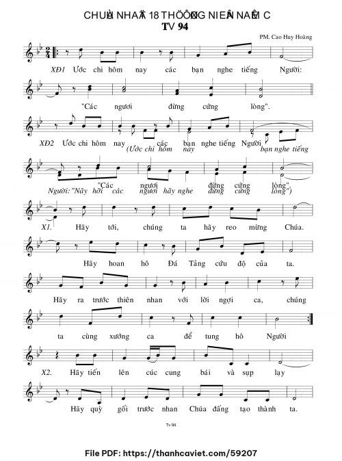Chúa Nhật 18 Thường Niên năm C - Cao Huy Hoàng - trang 1