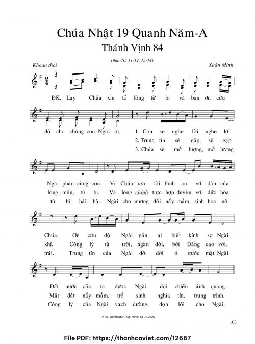 Chúa Nhật 19 Quanh năm A - Xuân Minh - trang 1
