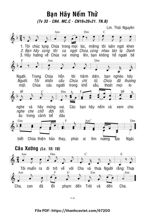 Chúa Nhật 19 Thường Niên năm B - Lm. Thái Nguyên - trang 1
