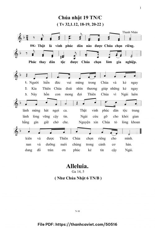 Chúa Nhật 19 Thường Niên năm C - Thanh Nhàn - trang 1