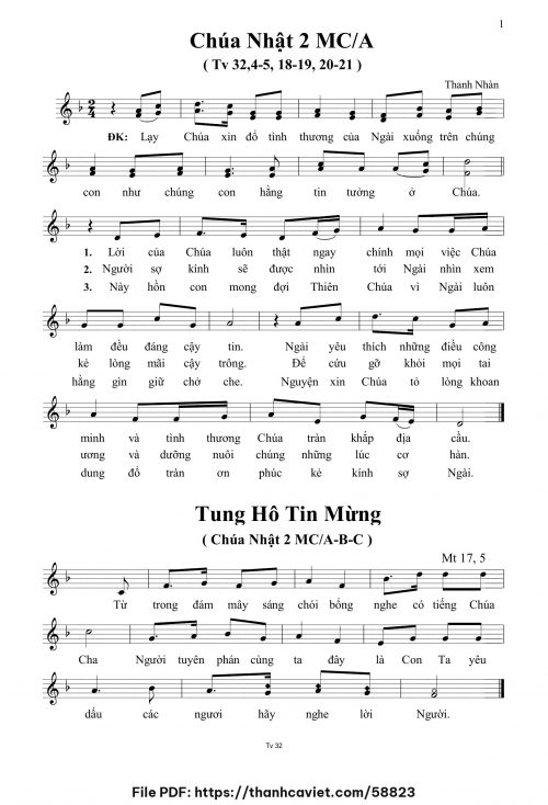 Chúa Nhật 2 MCA - Thanh Nhàn - trang 1