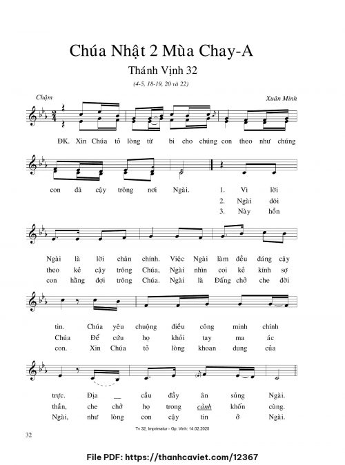 Chúa Nhật 2 Mùa Chay A - Xuân Minh - trang 1