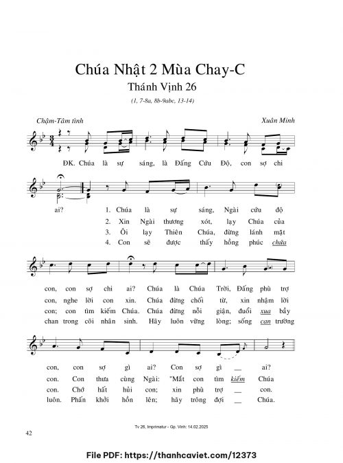Chúa Nhật 2 Mùa Chay C - Xuân Minh - trang 1