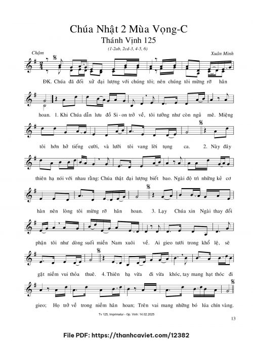 Chúa Nhật 2 Mùa Vọng C - Xuân Minh - trang 1