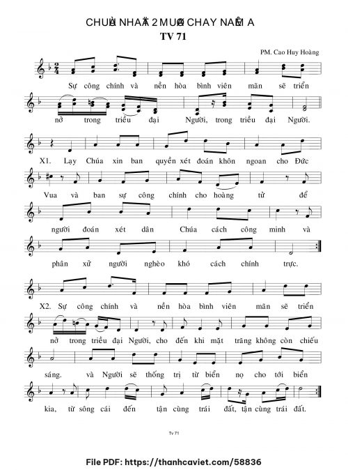 Chúa Nhật 2 Mùa Vọng năm A - Cao Huy Hoàng - trang 1