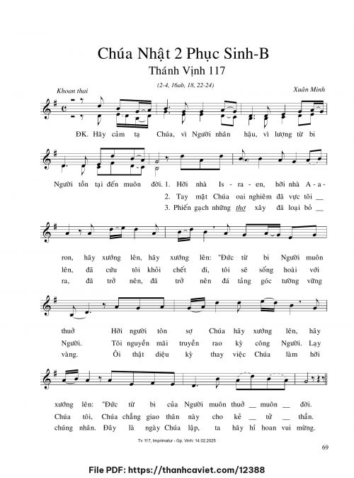 Chúa Nhật 2 Phục Sinh B - Xuân Minh - trang 1