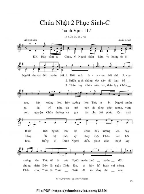 Chúa Nhật 2 Phục Sinh C - Xuân Minh - trang 1