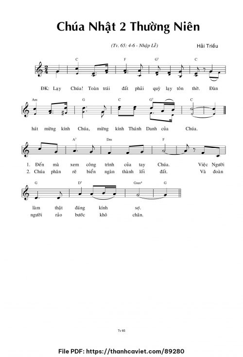 Chúa Nhật 2 Thường Niên - Hải Triều - trang 1