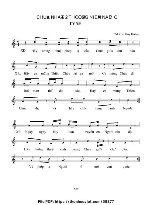 Chúa Nhật 2 Thường Niên năm C - Cao Huy Hoàng - trang 1