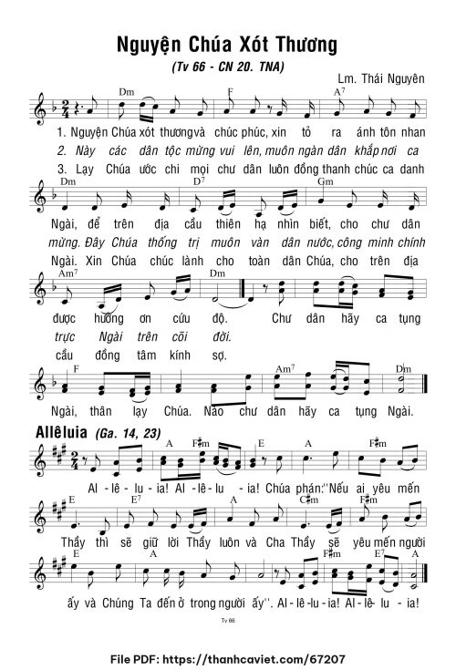 Chúa Nhật 20 Thường Niên năm A - Lm. Thái Nguyên - trang 1