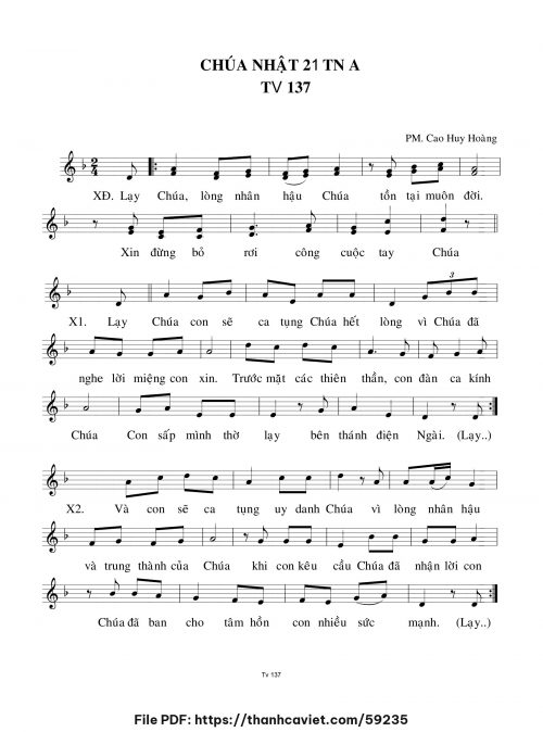Chúa Nhật 21 Thường Niên năm A - Cao Huy Hoàng - trang 1
