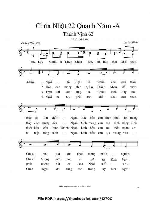Chúa Nhật 22 Quanh năm A [1] - Xuân Minh - trang 1