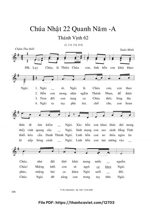 Chúa Nhật 22 Quanh năm A [2] - Xuân Minh - trang 1