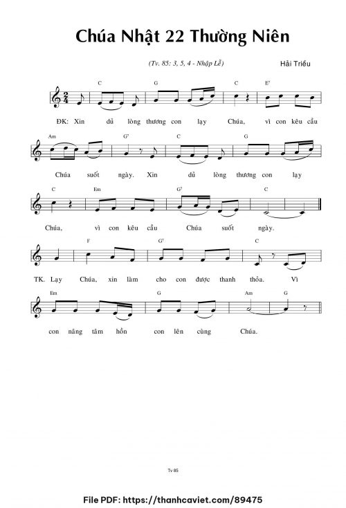 Chúa Nhật 22 Thường Niên - Hải Triều - trang 1